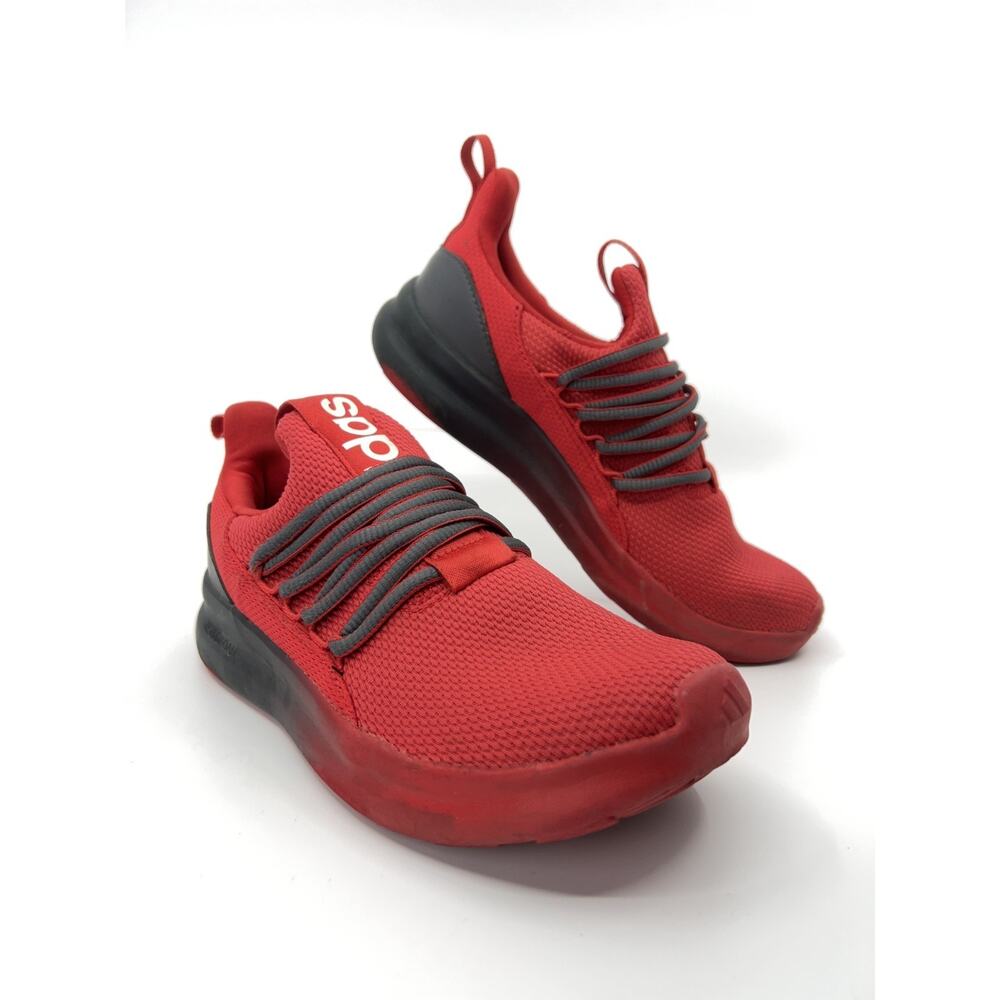 adidas Lite Racer Adapt 7.0 Kids Red Gray Size 6